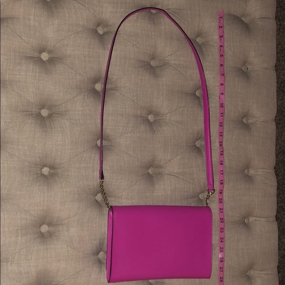 Kate Spade Pink / Magenta Cross Body Clutch Purse - Picture 6 of 6